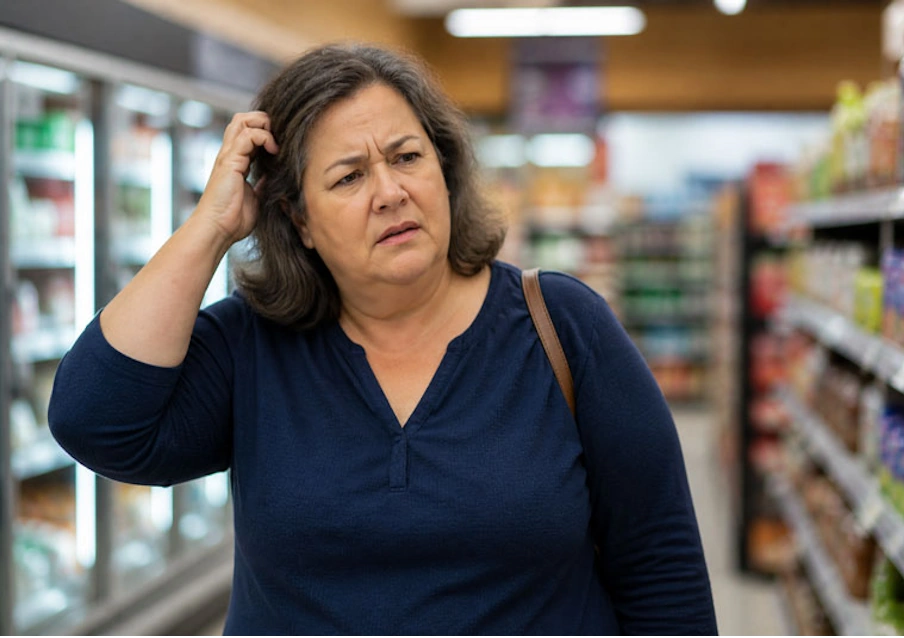 Person struggling with keto brain fog — inability to think clearly or find words during the adaptation phase of ketogenic dieting